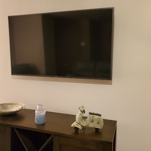 I had my tv mount installed very professionally th