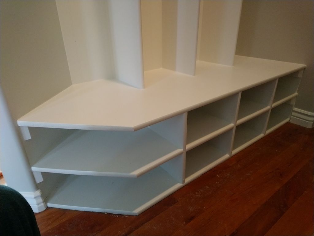 Mud room shelving