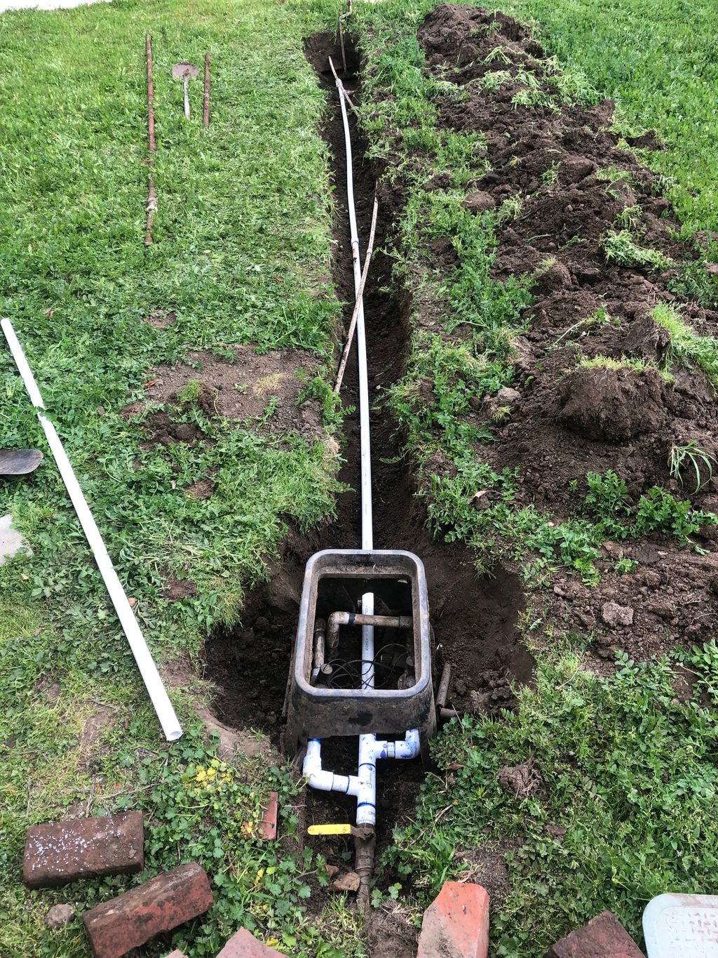 1 inch irrigation main line (after)