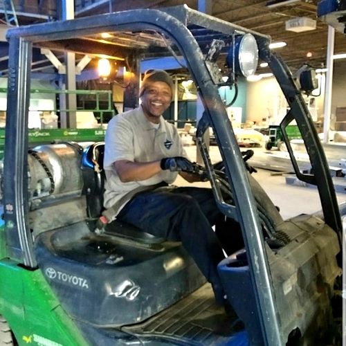 Intellicomm is Forklift Certified  and ready to complete your professional installation with a smile!