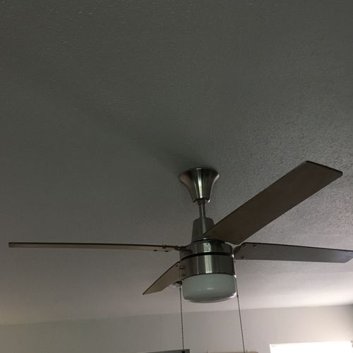 I needed a ceiling fan installed and a few sockets