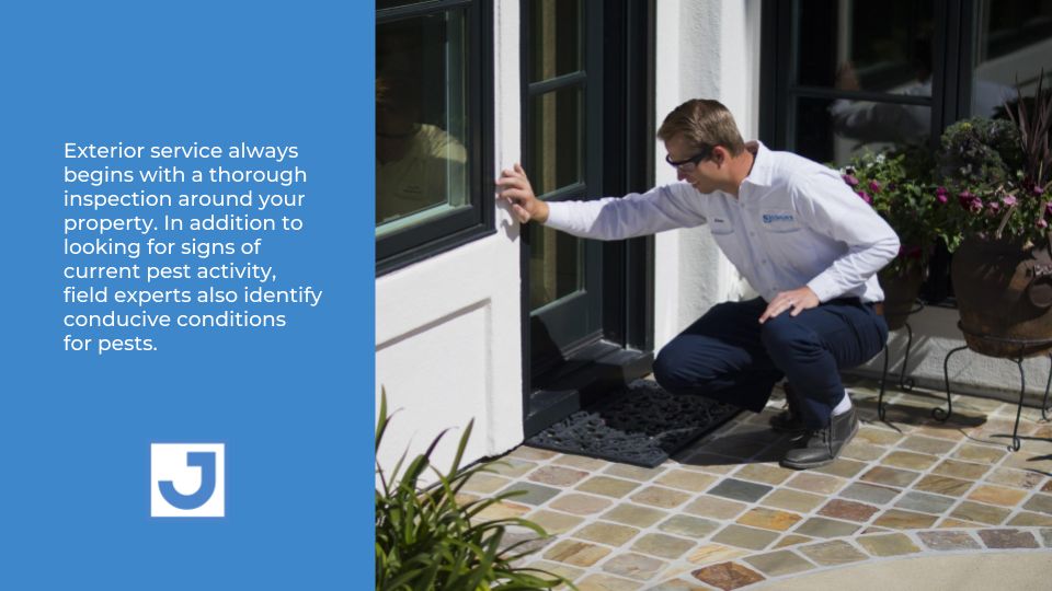Exterior service begins with a thorough inspection