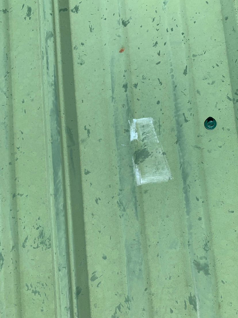 Hail damage to metal roofing