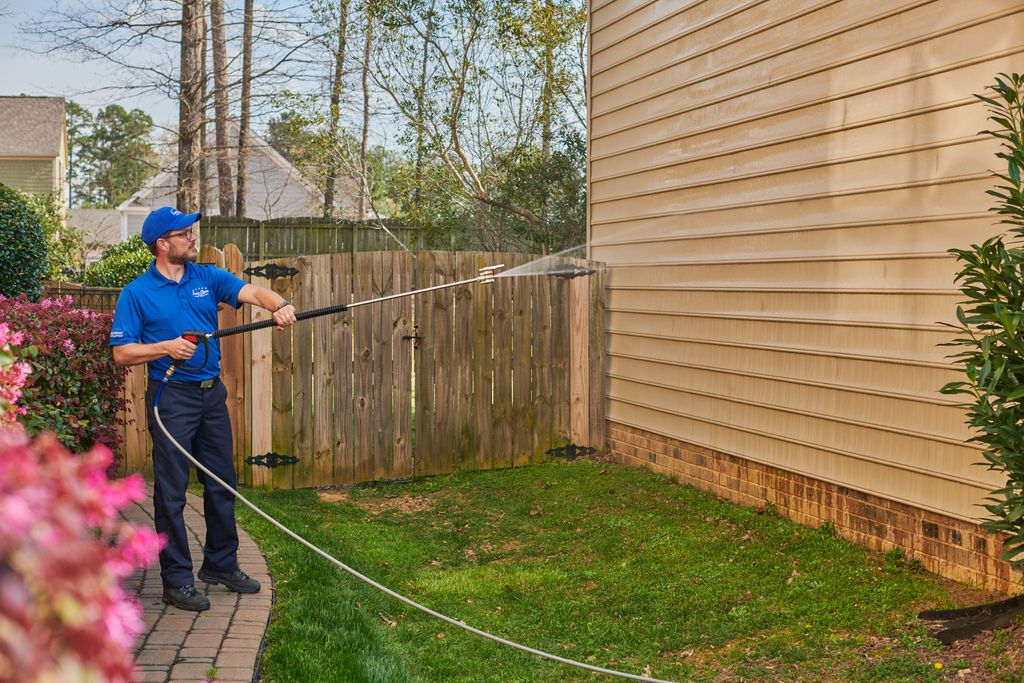 We use a safe soft wash process for our house clea