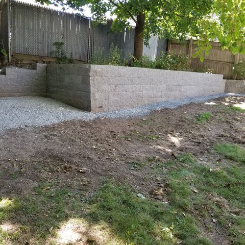 new retaining wall in Lowell MA 