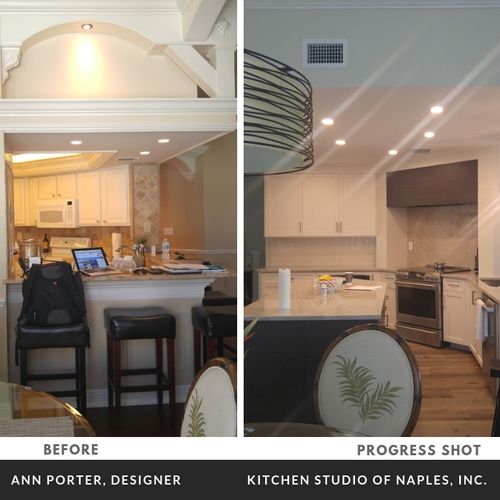 Kitchen transformation - cabinet design and floor 