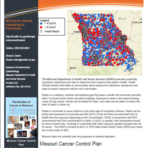 Missouri Radon Map ~ 636  336  6312