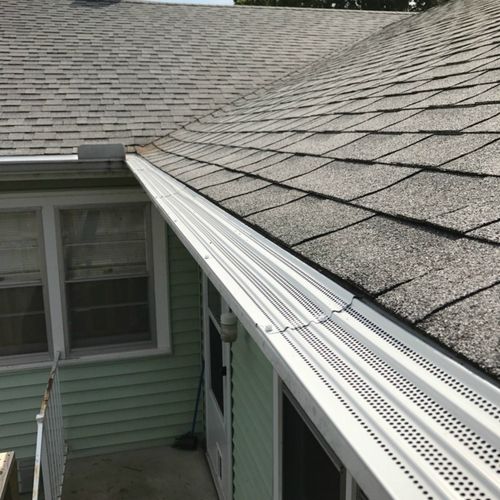 Gutters. After w/ gutter covers installed