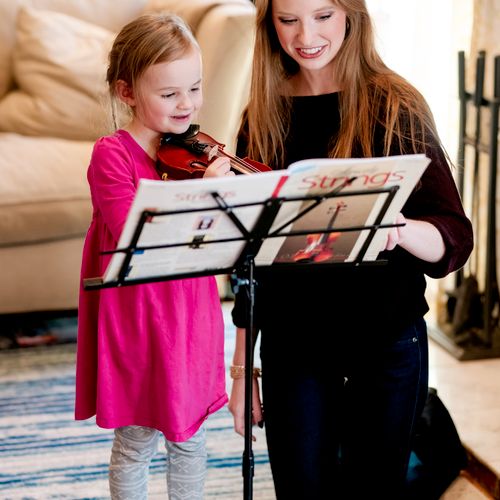 2019 Violin lesson with 5 year old student, Blakel