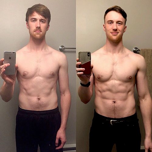 Andy has gained 15 lbs of lean and lost 6% in under 4 months 