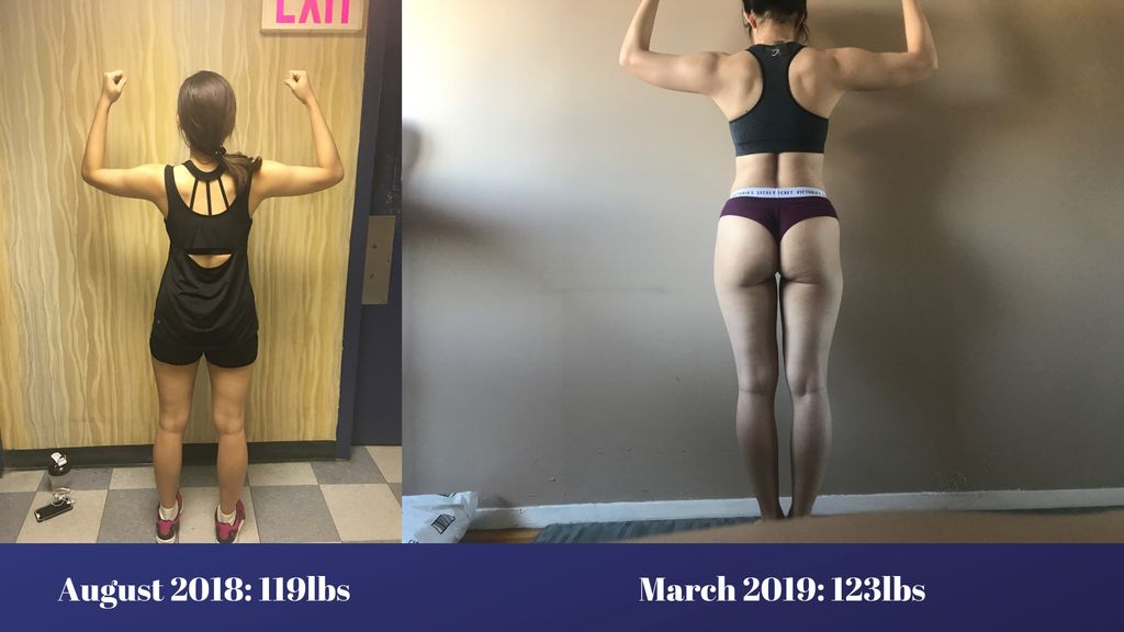 Chloe before and after 6 months transformation