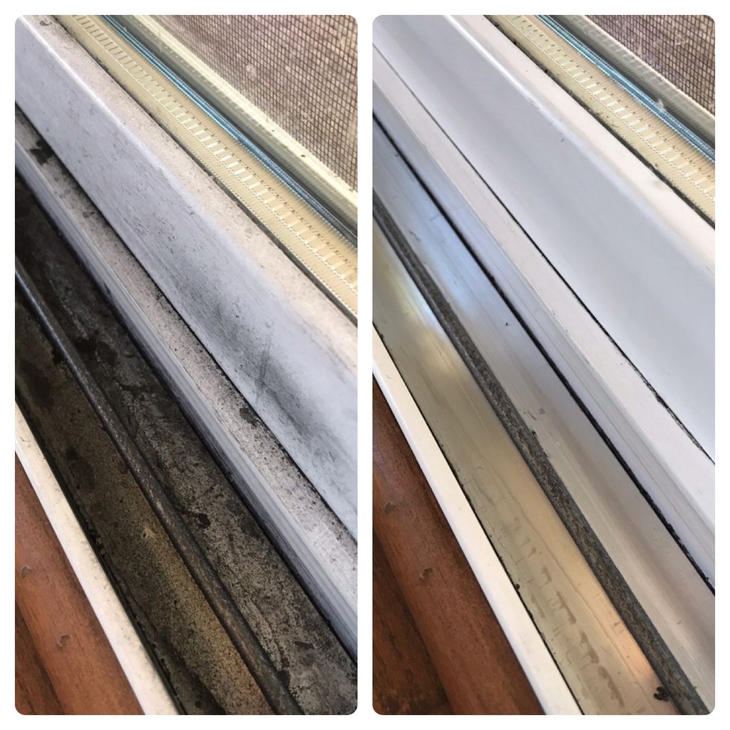 Track cleaning before and after
