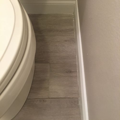 Toilet Base and Floor After Cleaning 