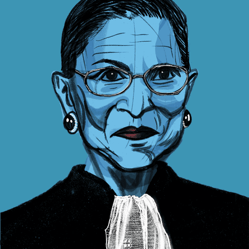 Justice Ruth Bader Ginsburg – digital illustration