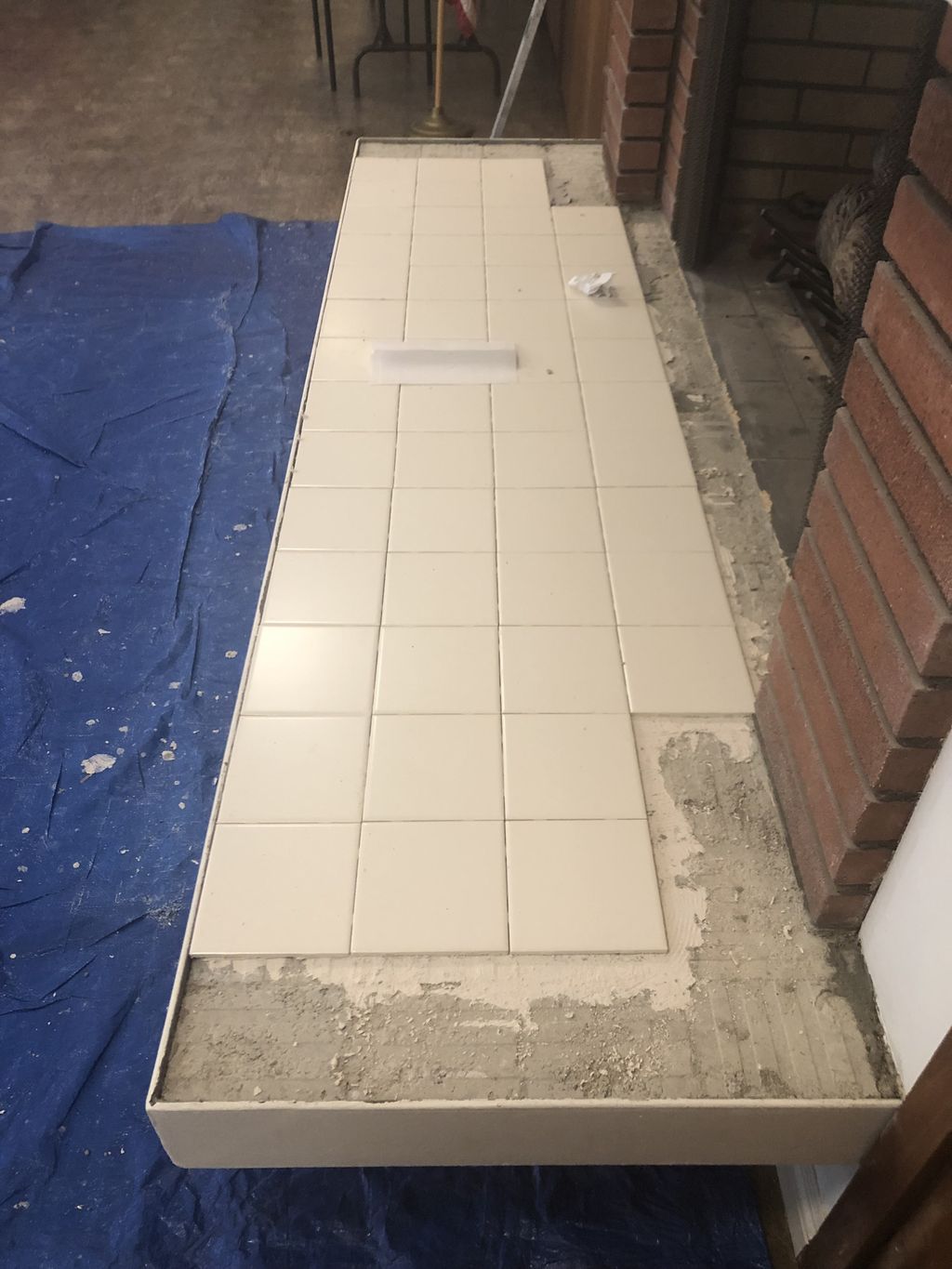 Installing New Tile Hearth