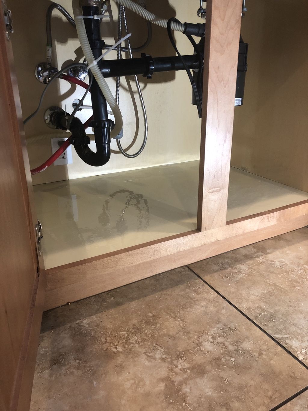 Resurfaced the bottom portion of the cabinet