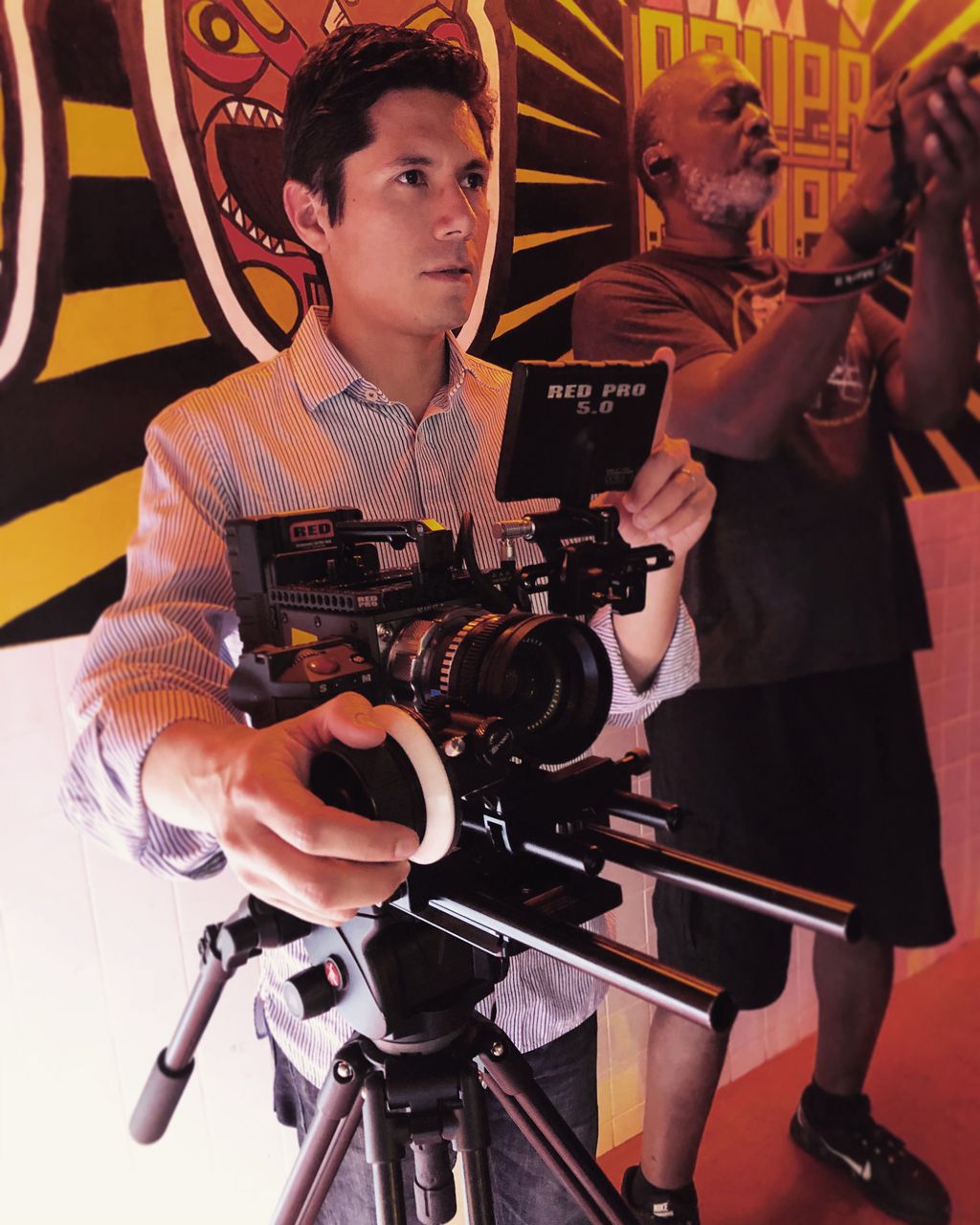 Camera operating with the RED Epic 5K camera. 
