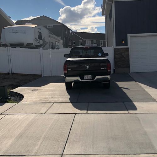 Manny and crew did our extended driveway and backy