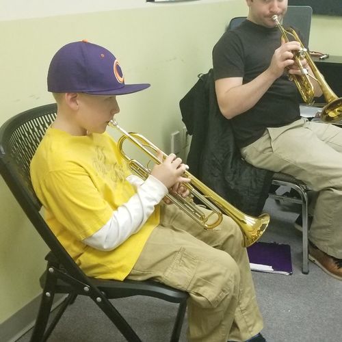 My son wanted to learn trumpet so I started my sea