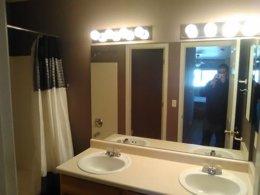 bathroom remodel, lighting installation