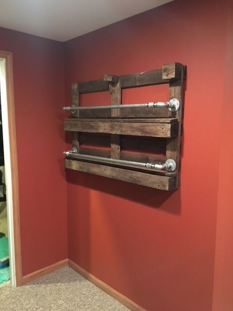 Custom wine rack installed