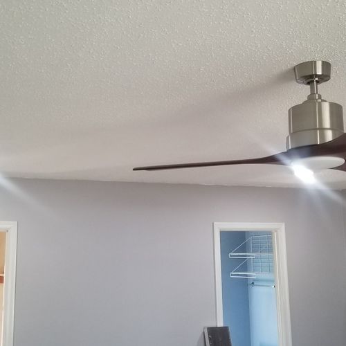 fan and led lighting install