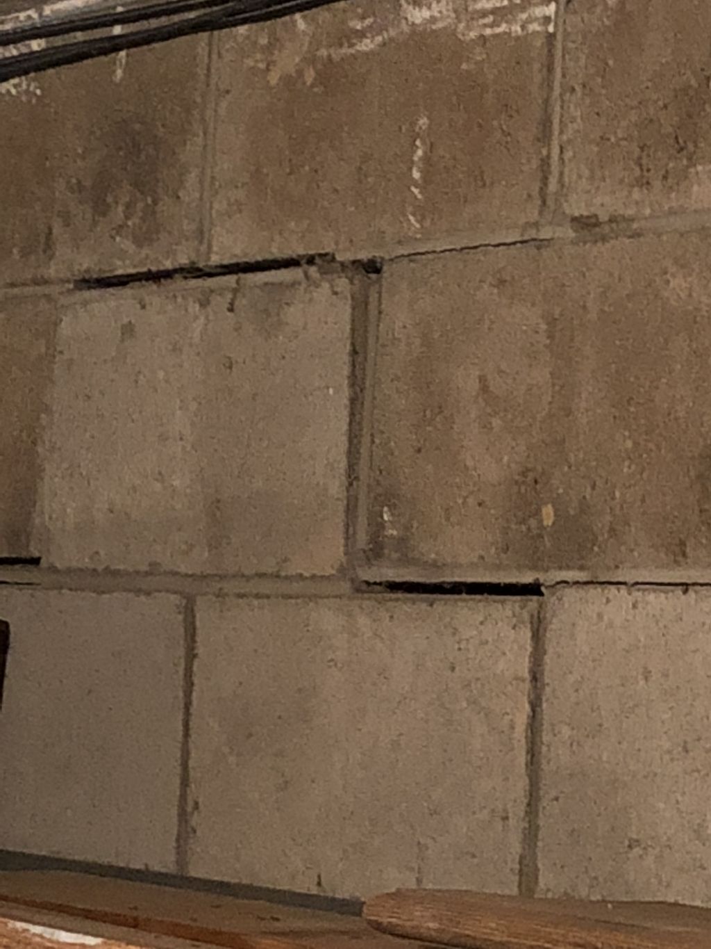 Damaged foundation wall.