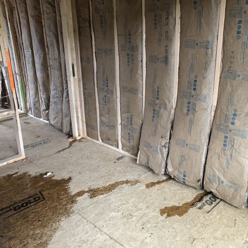 PreDrywall - Wet Insulation due to poor house wrap