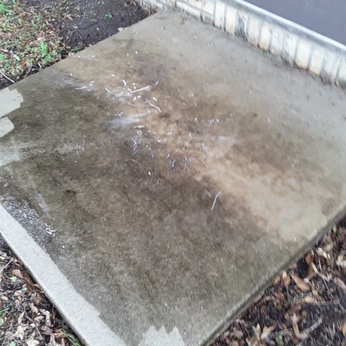 cement slate before pressure washing picture 