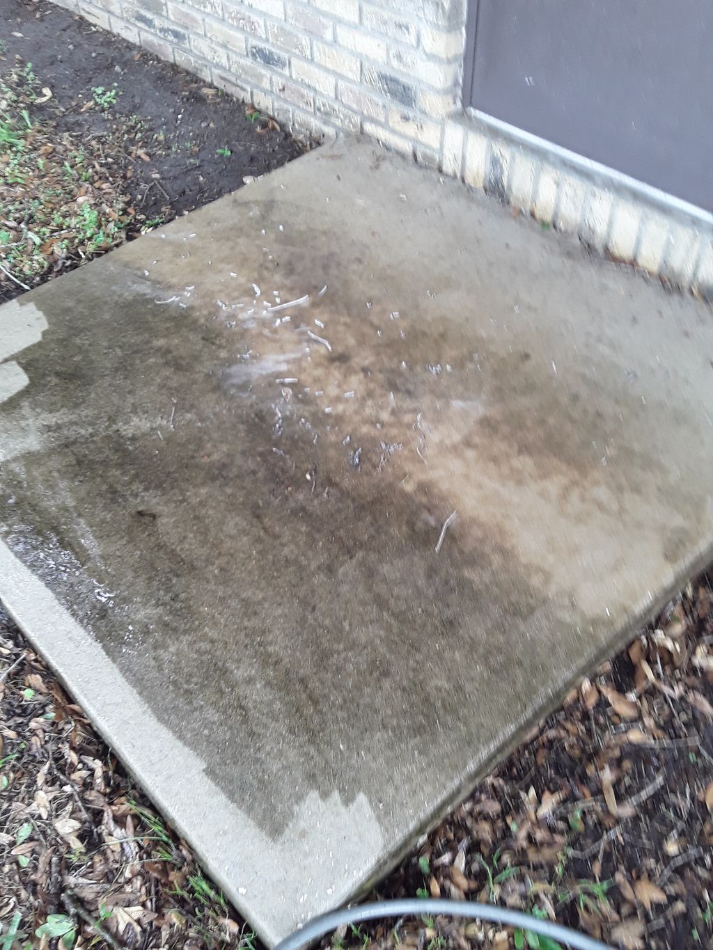 cement slate before pressure washing picture 