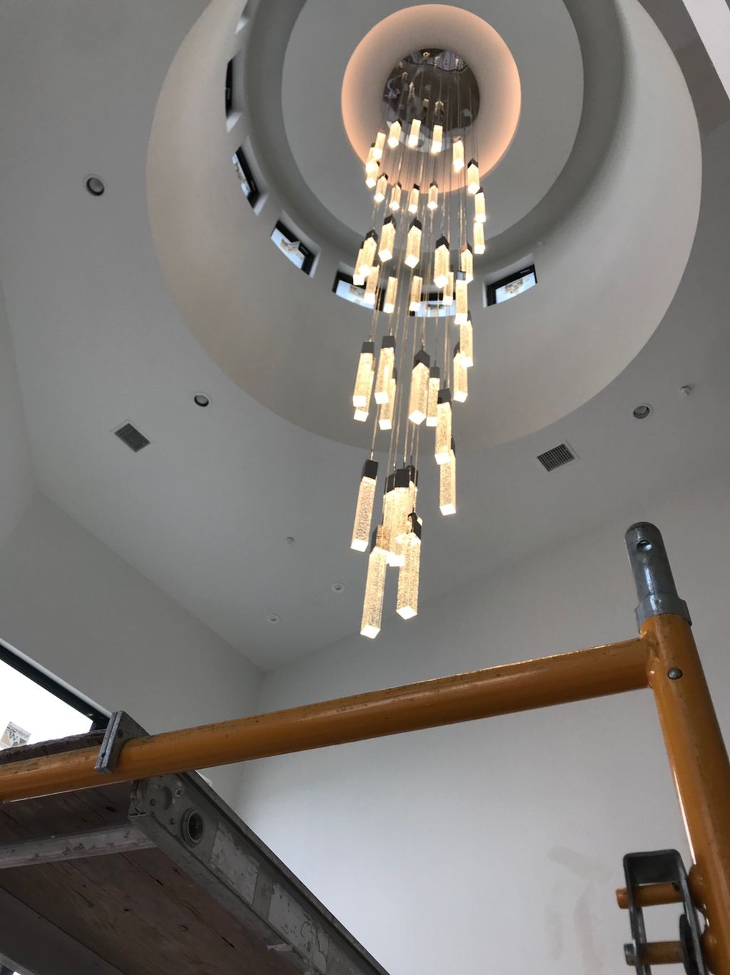 We installed the LED in the cove ceiling, And also