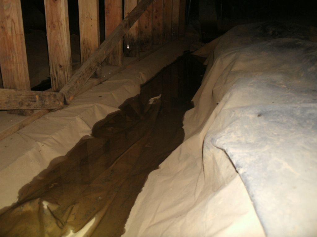 There is way to much water in this crawlspace