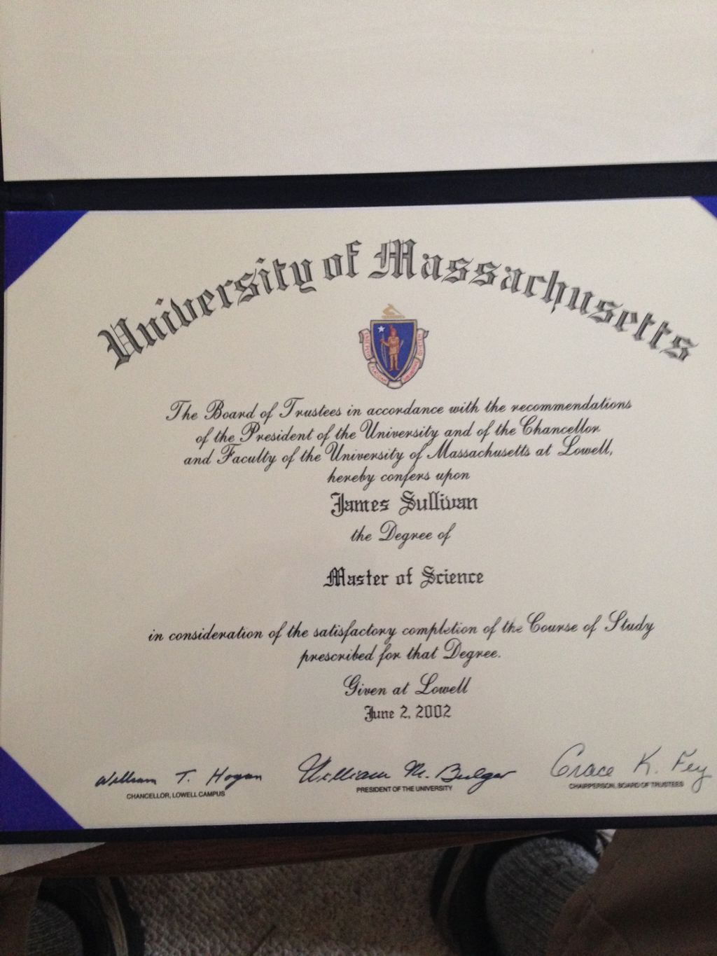 Masters Degree U-Mass