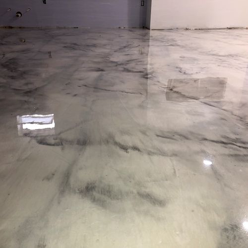 Marble look epoxy floor