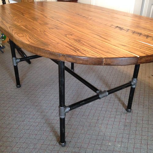 Industrial Oak Table