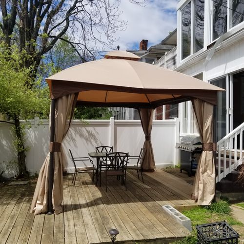 I must say my and fiance got this gazebo and took 