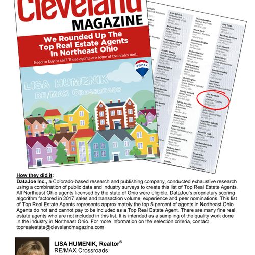 Cleveland Magazine "Top Real Estate Agents in NE O