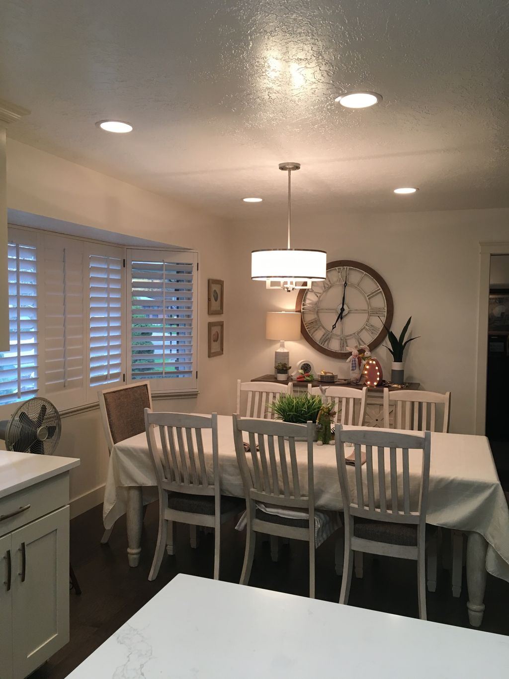 Beautiful dining room lighting upgrade!