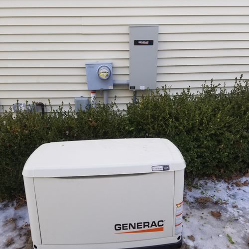 Generac generator install