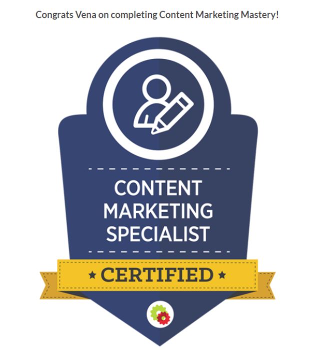 Content Marketing Specialist Certification