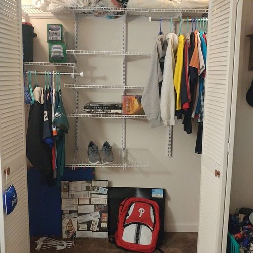 Excited to have an organized closet for my pre-tee