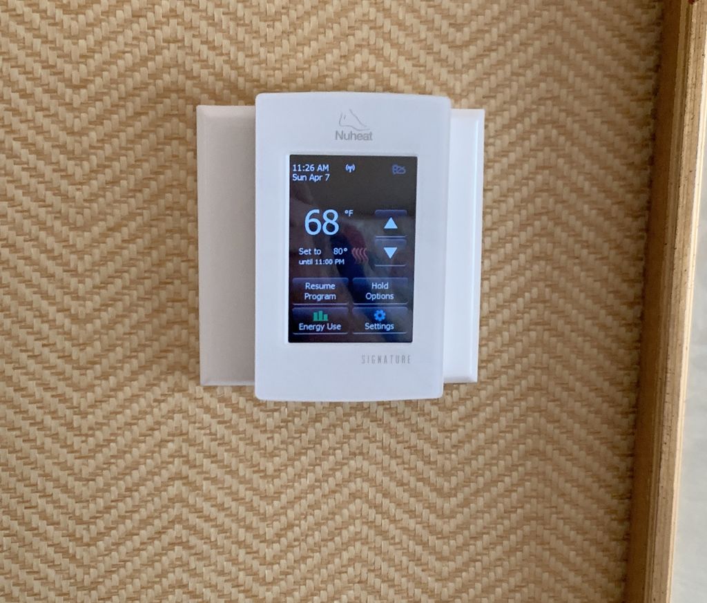 This is a NuHeat wifi floor thermostat, it works w