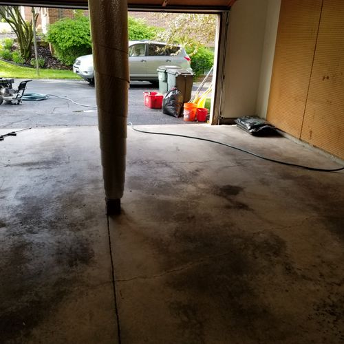Pressure washed garage, very satisfied with workma