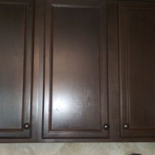 Cabinets  cleaned and Polished!!!