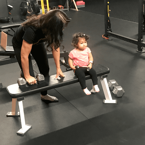 Coach Mara trying to get Mila some gains!!