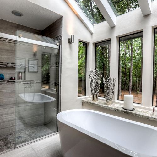 Bathroom with a view in The Woodlands TX