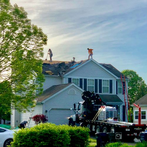 Hilliard,Ohio 5/7/19 
Roof replacement paid by ins