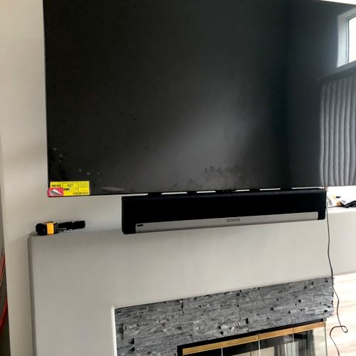 TV Mounted and Cable Concealed 