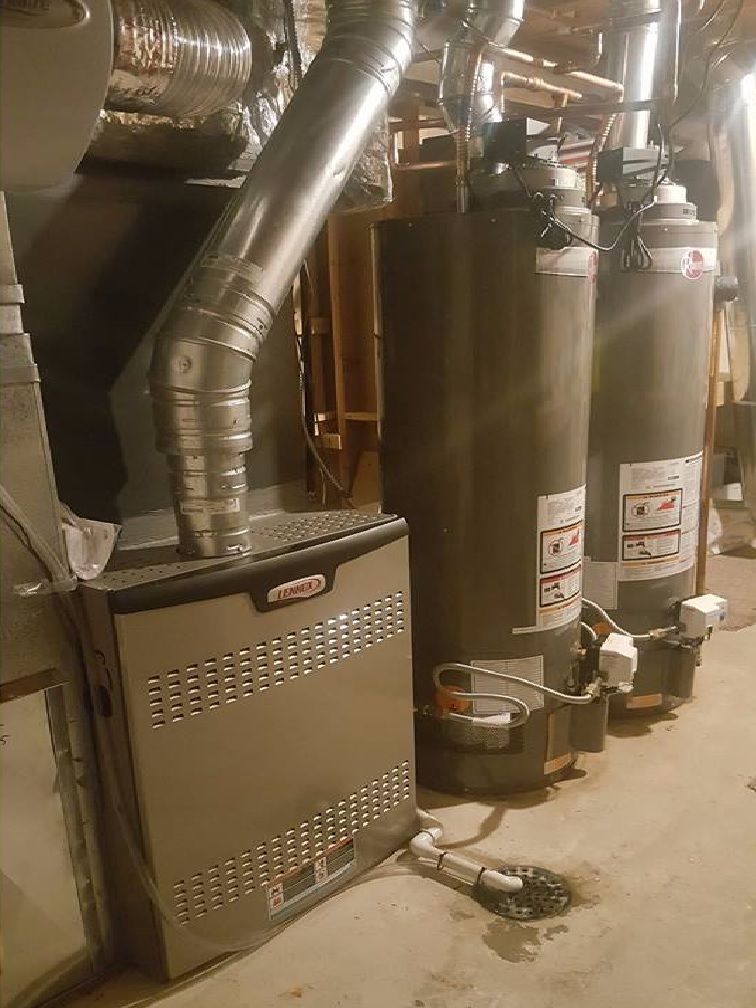 New furnace and duel water heaters.