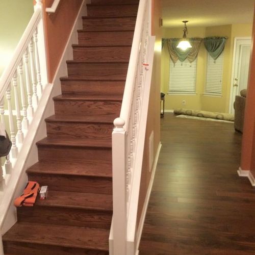 Install Flooring and steps to match floor